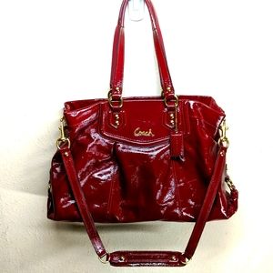 Crimson Ashley Coach Purse